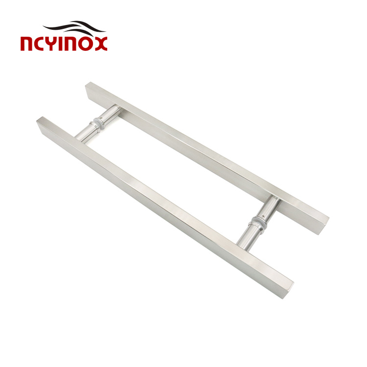 High Quality Door Hadrdware Stainless Steel H Shape Round Tube Pull Door Handle Glass Door Handle Glass Pull Handle Composite Door Handle Shopfronts Door Hand