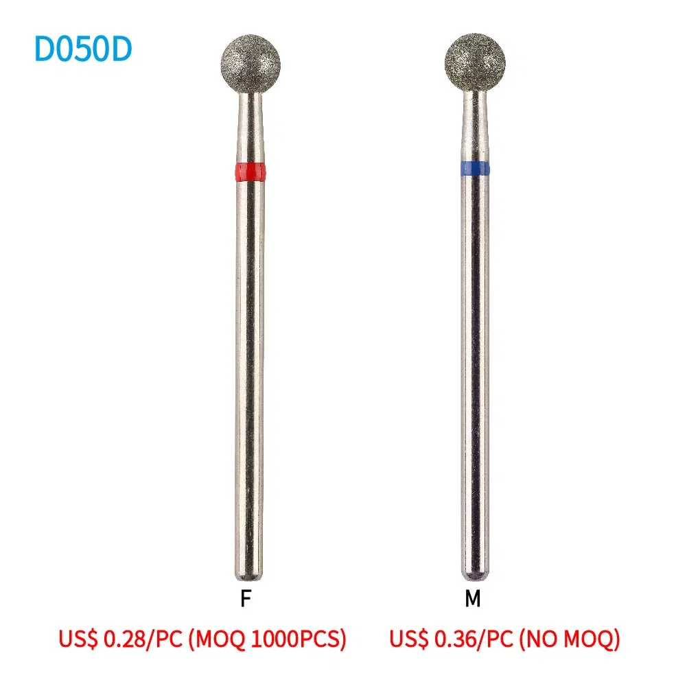 Big Round Ball Medium Fine Nail Art Technician Tool Diamond Nail Drill Burr Bit