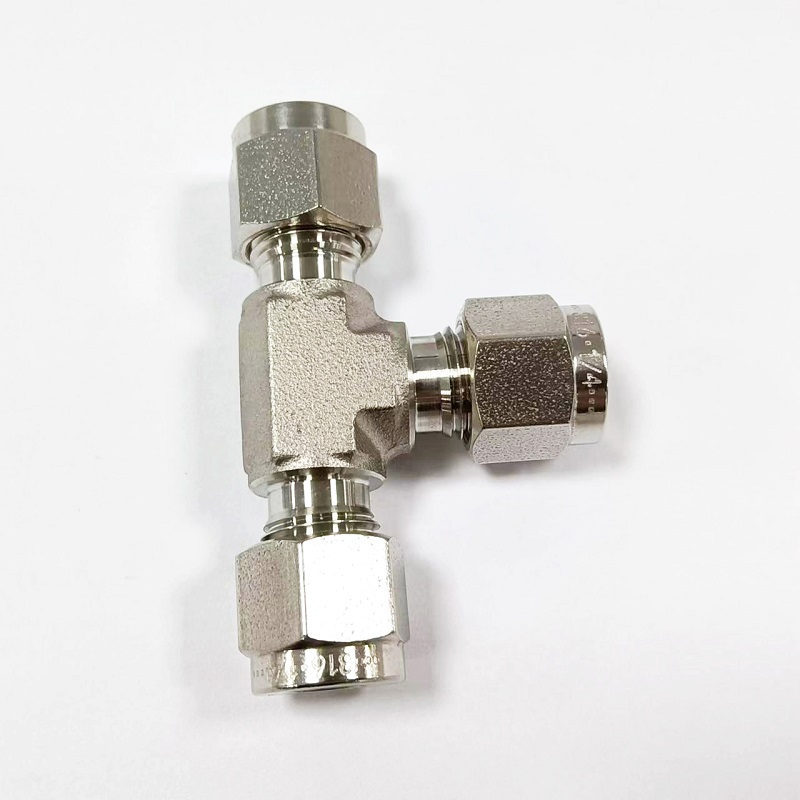 Afklok Cutting Ferrules Stainless Steel Tube Fitting Union Tee ODM OEM