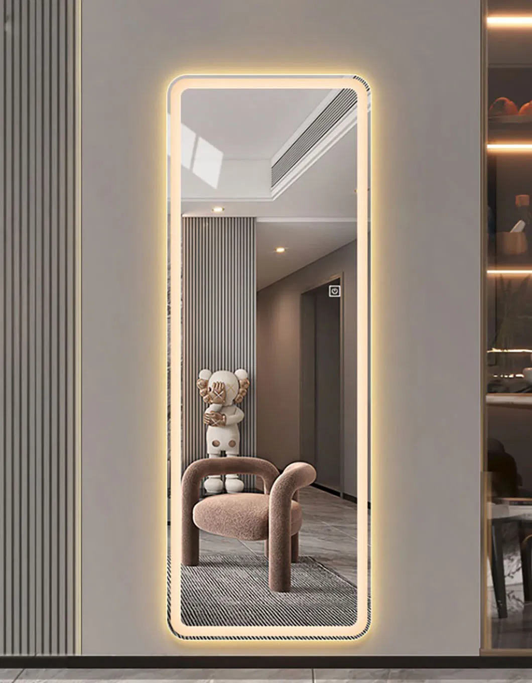Hot Sale Hotel Luminous Lighting Bathroom Anti-Fog Smart LED Mirror