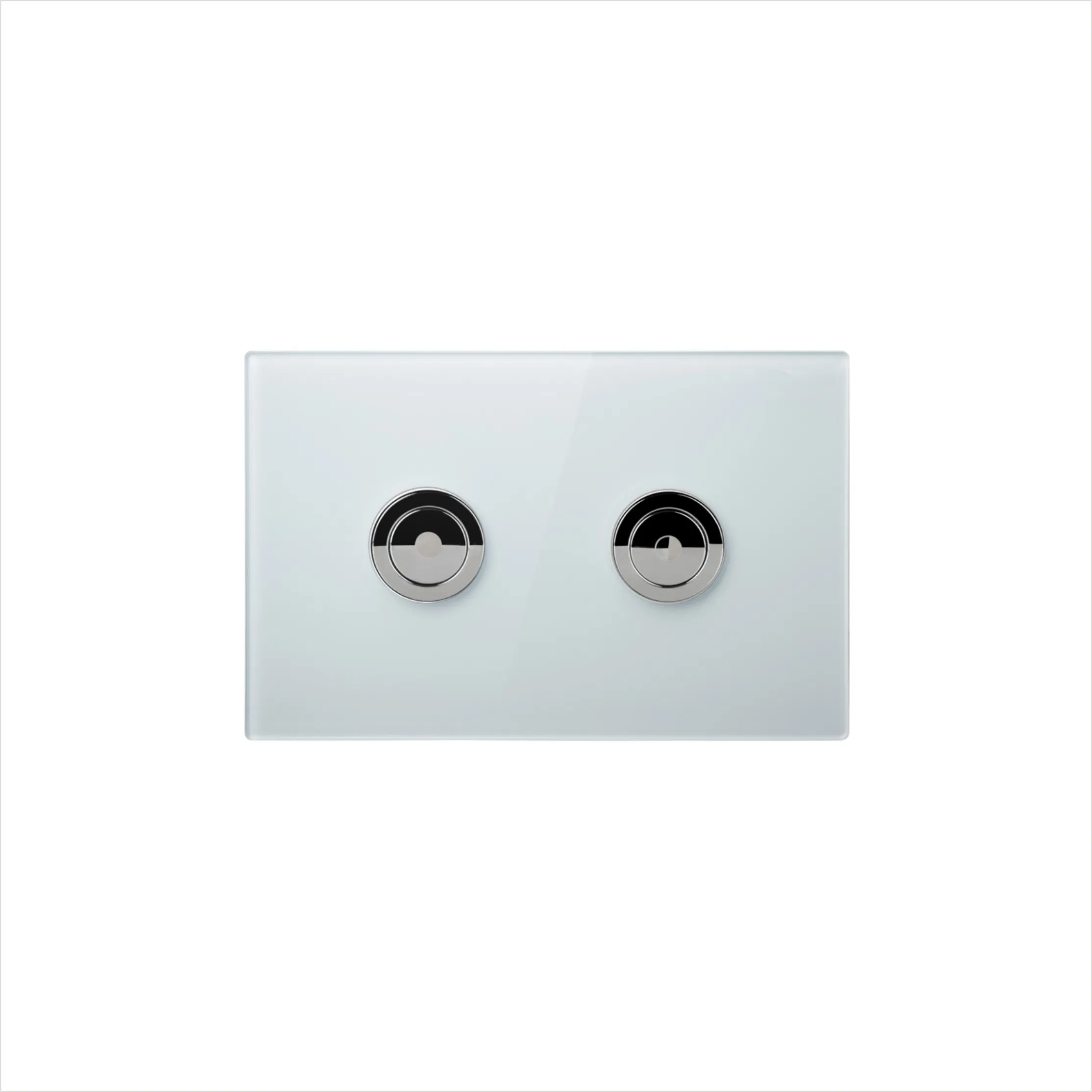 White Glass Pneumatic Concealed Water Tank with Embedded Panel Keys