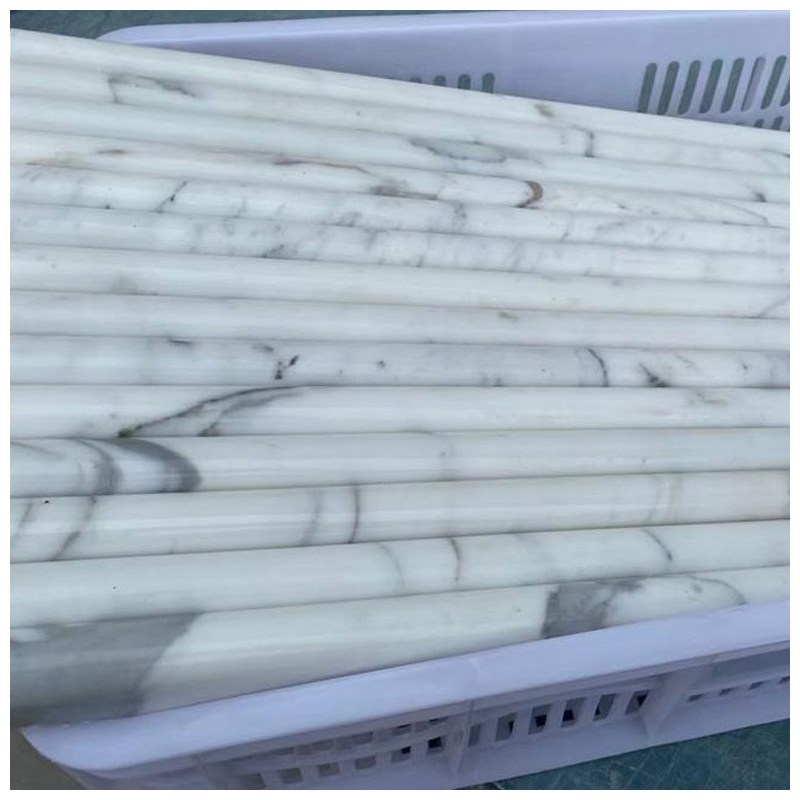 Calacatta White Marble Fluted Skirting Tiles