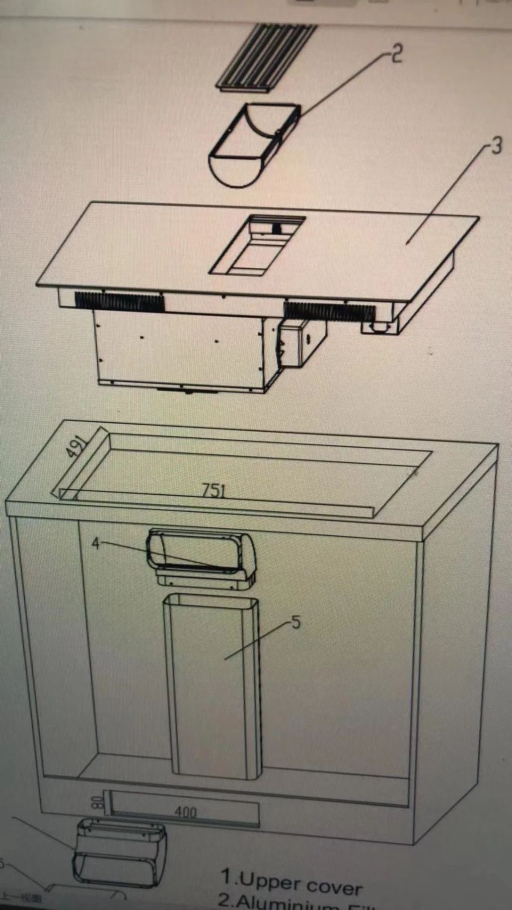 OEM 900mm Size of Lifting Downdraft Induction Hobs Extractor Induction Hobs Supplier