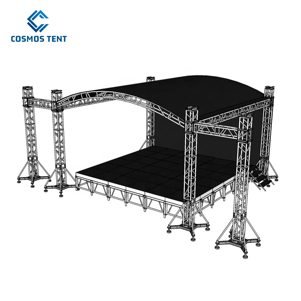 Portable Modular Stage Easy Asseble Stage for Concert Event 1.22*1.22m Outdoor Performance Stage Platform