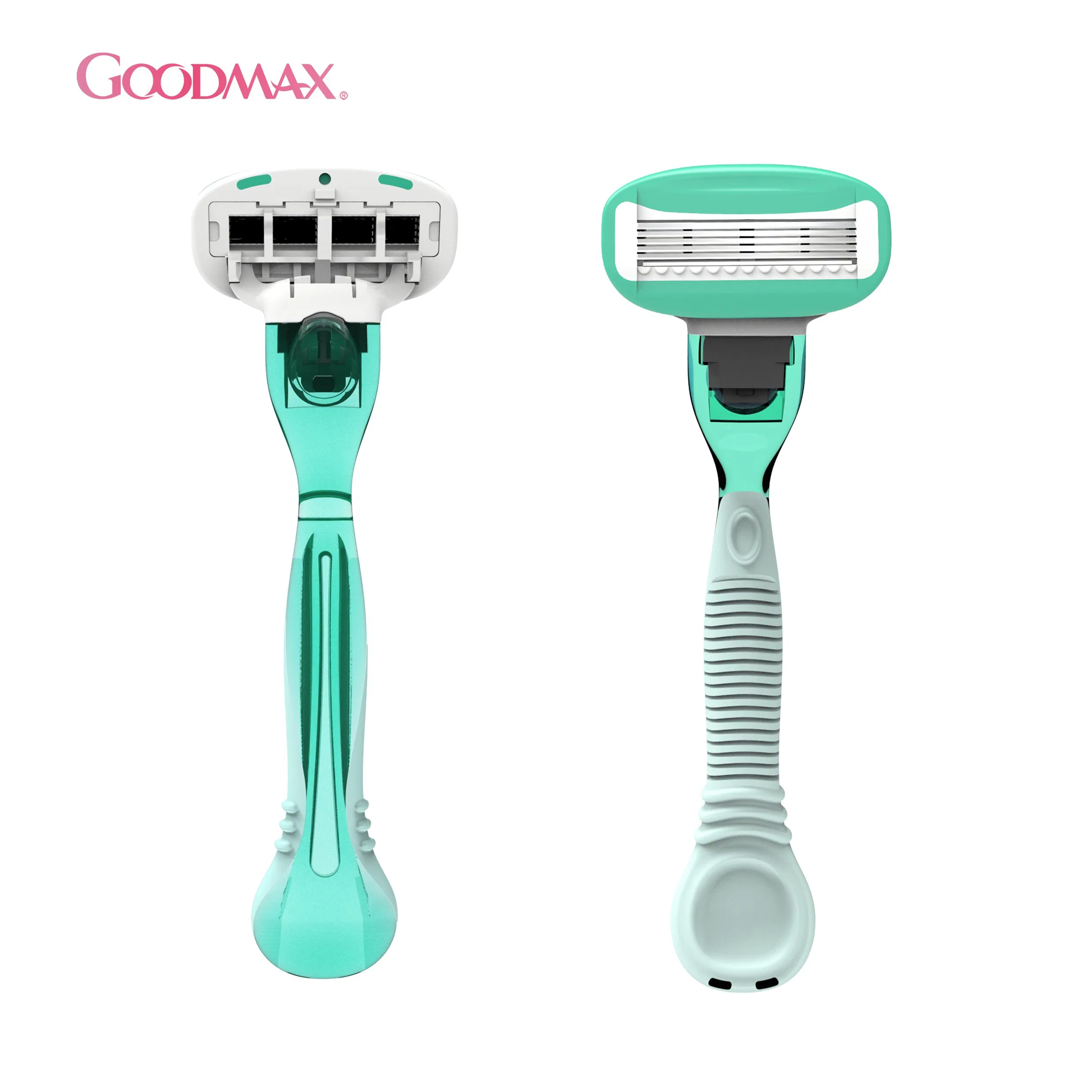 Five Blade Lady Razor System Open Back Design