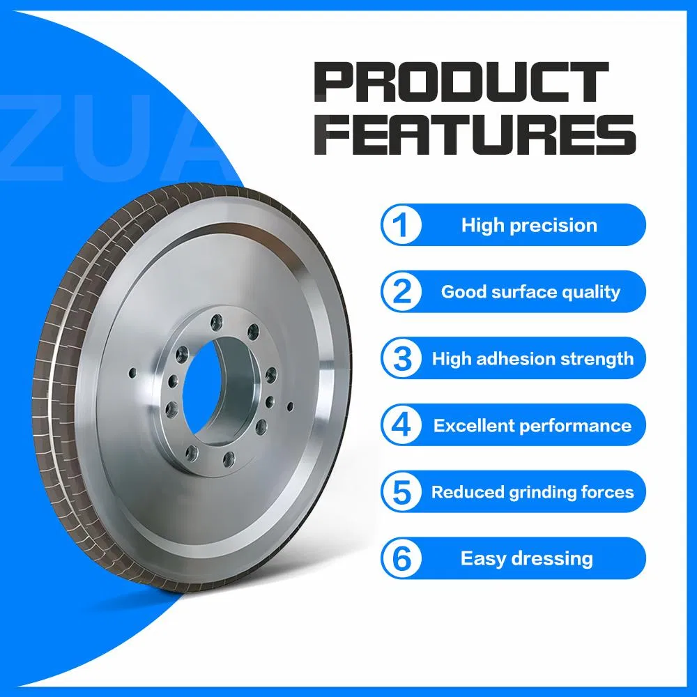 CBN Ceramic Precision Grinding Wheel Surface Grinding Wheel for Grinding Crankshaft Main Journal