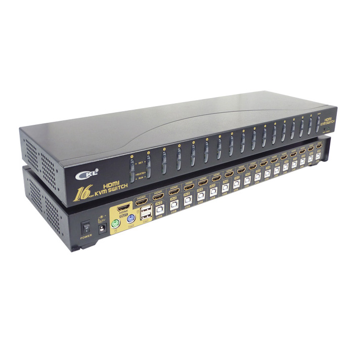 16-портовый HDMI KVM-коммутатор без кабелей