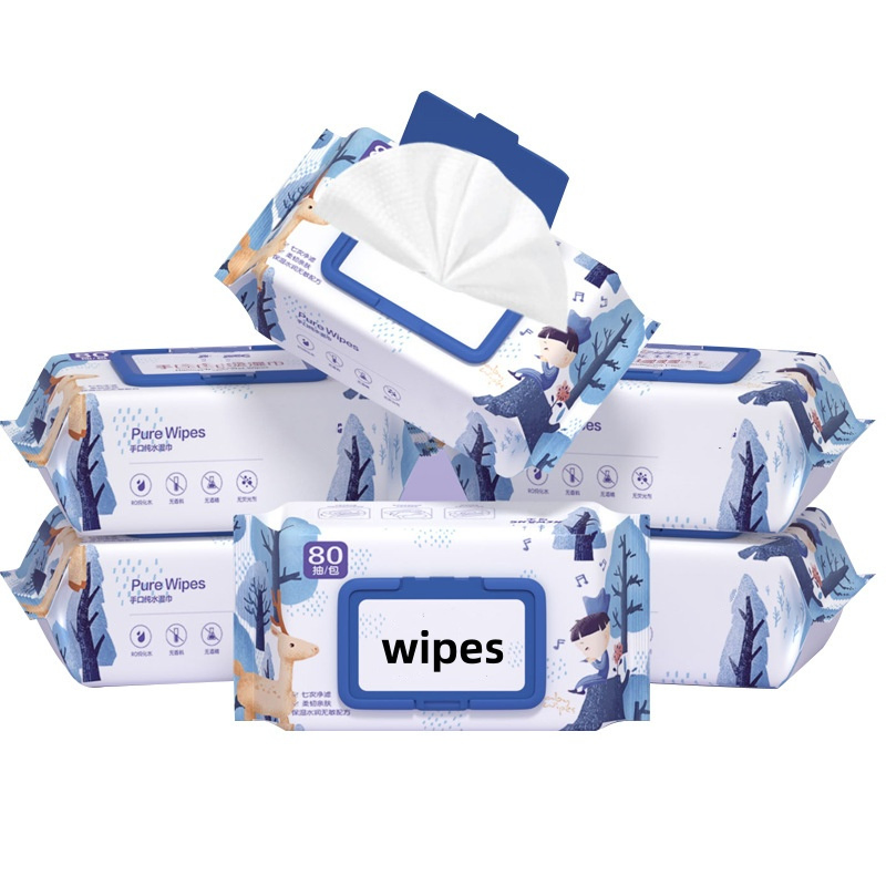 Factory Wholesale Price Custom Non-Woven 50GSM 80PC Towel Wipes Disposable Disinfectant Wet Wipe