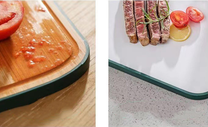 Bamboo Double Side PP Chopping Board Block Wood Antibacterial Multifunctional Cutting Board