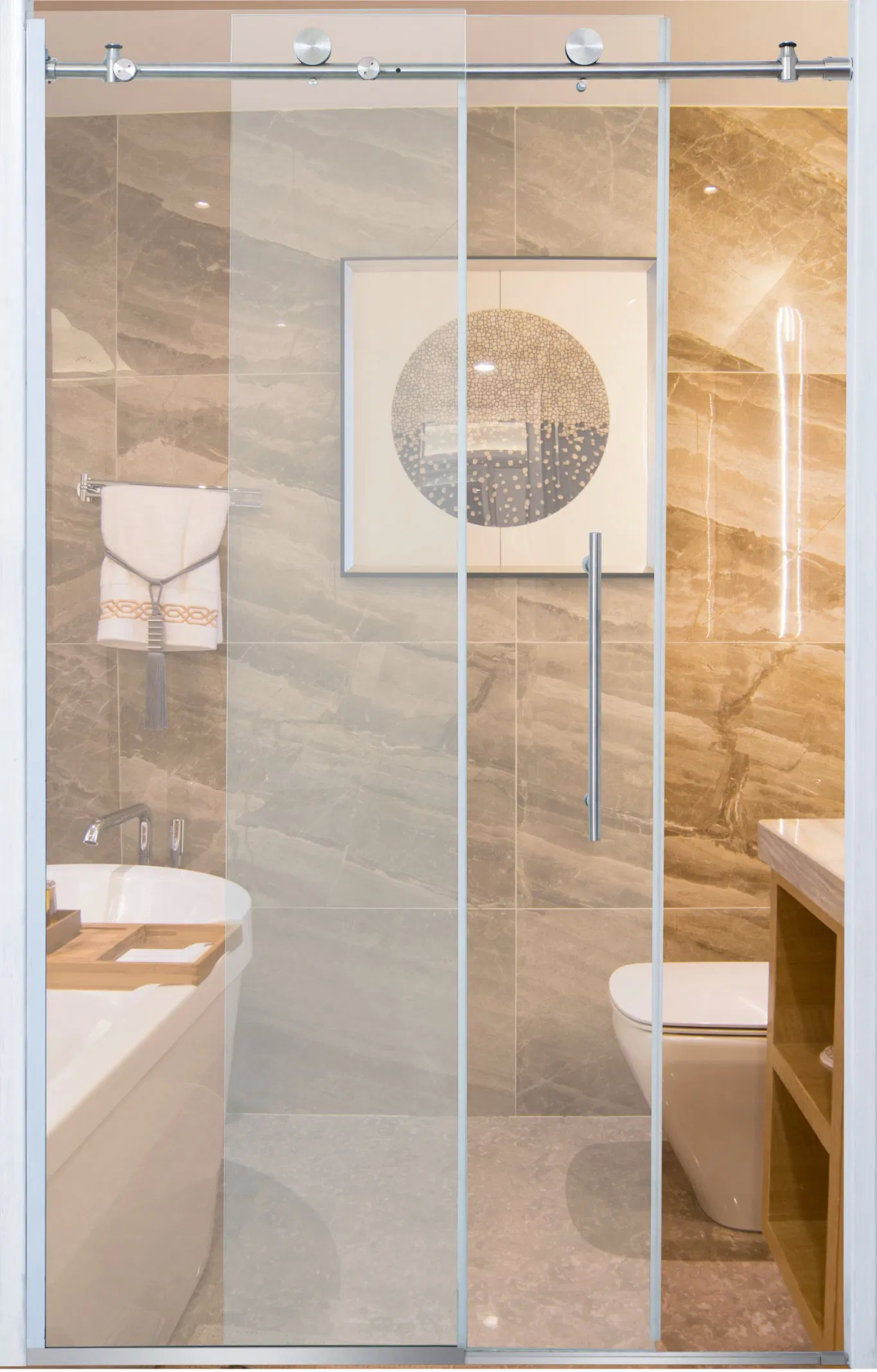 Shower Room Hardware Kit, Shower Door Hardware with Glass