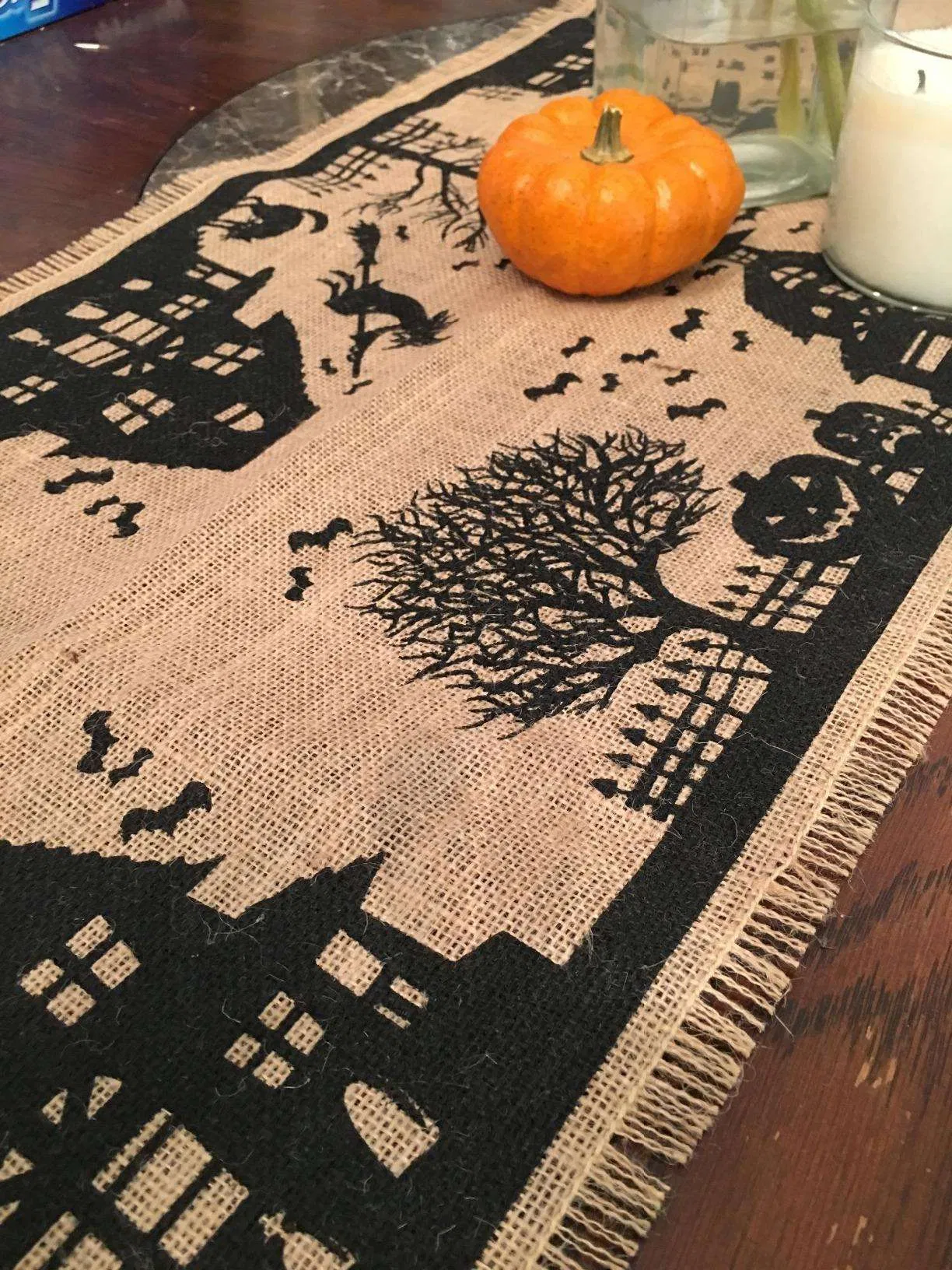 Custom Printed Durable Reusable Natural Burlap Jute Table Runner