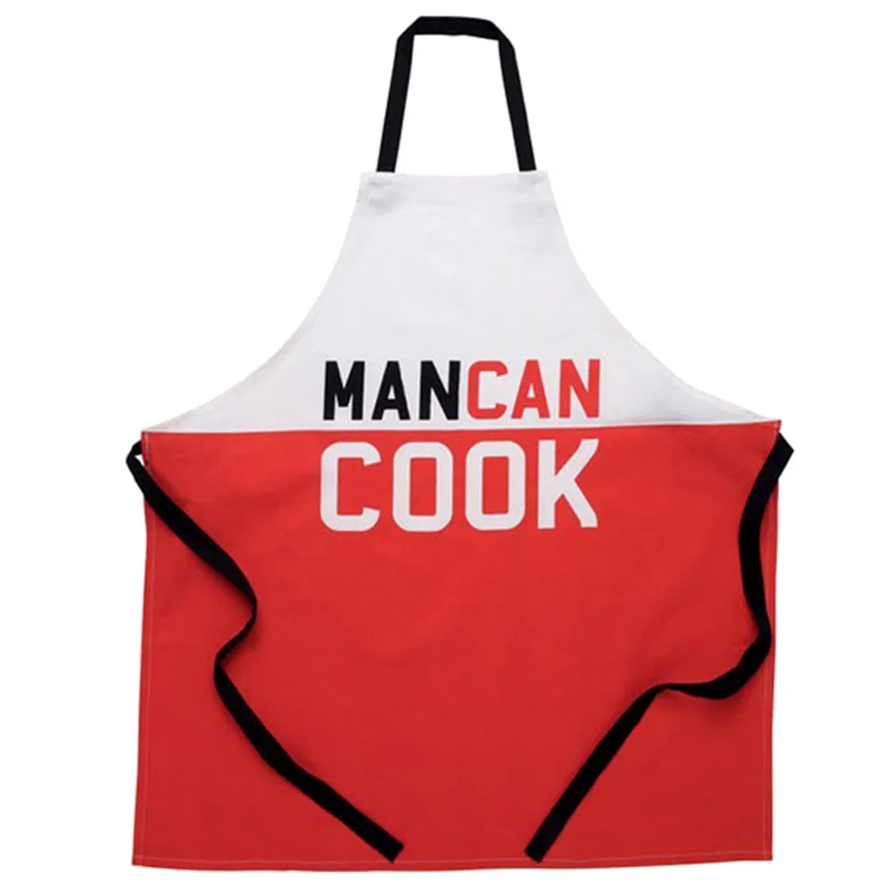China Factory OEM Custom Design Printed Promotional Cotton Polyester Kitchen Apron