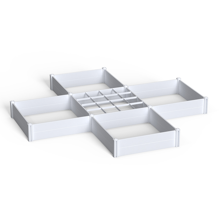 White UV Resistance Plastic PVC Vinyl Raised Garden Bed