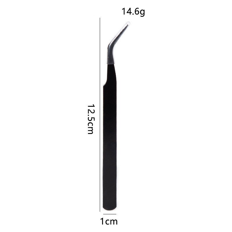 Multi-Purpose Use Curved Tip Durable Stainless Steel Precision Nail Eyelash Tweezer