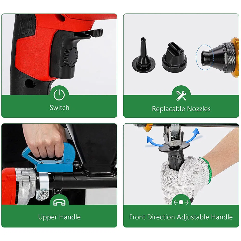 Electric Cement Mortar Spray Gun Portable Cement Caulking Gun Grout Cement Gun