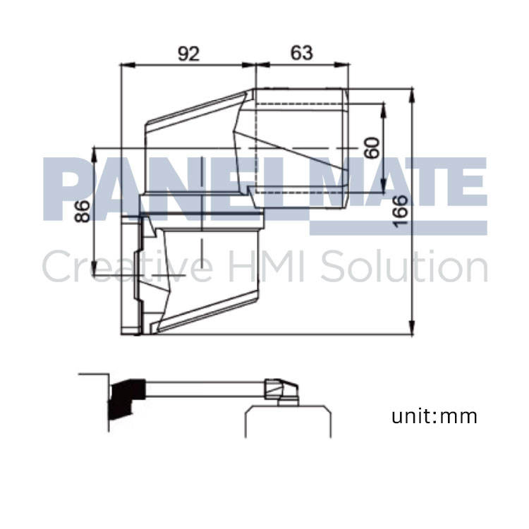 Model 4460 Horizontal Wall Base Arm-Mounted Panel and PC Al-Mg Alloy Pipe