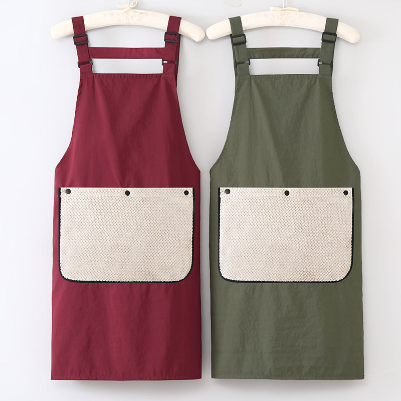 Wholesale Custom Printing Embroidery Logo Kitchen Adjustable Bib Soft Chef Apron