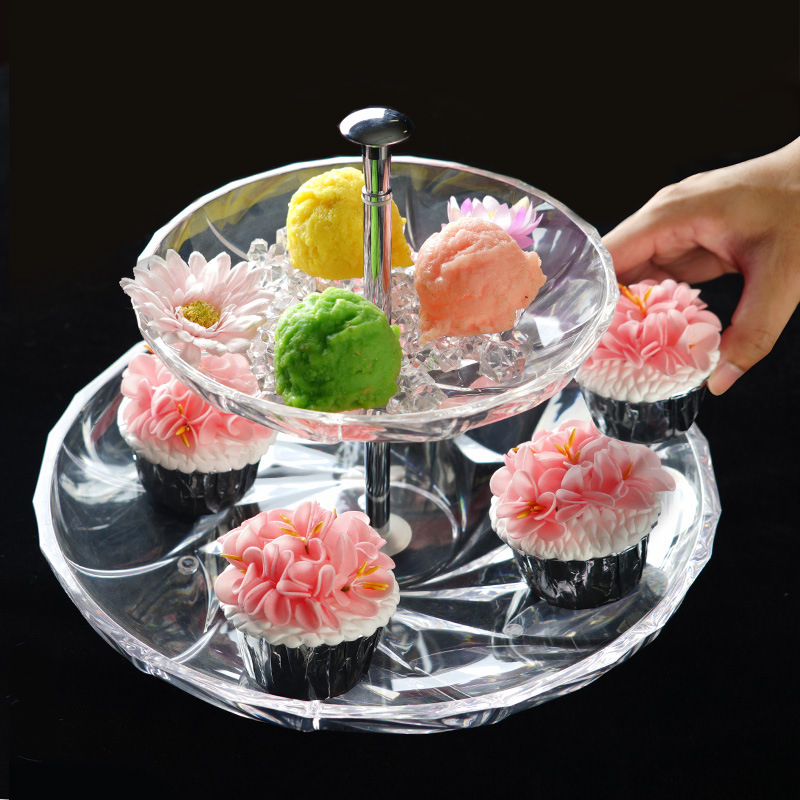 Fruit Acrylic Display Tray Decorative Wedding Party Plastic Fruit Tray Cake Plate