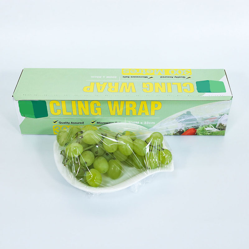 Food Grade PE High Stretch Transparent Slider Cutter Cling Film Wrap Cling Film