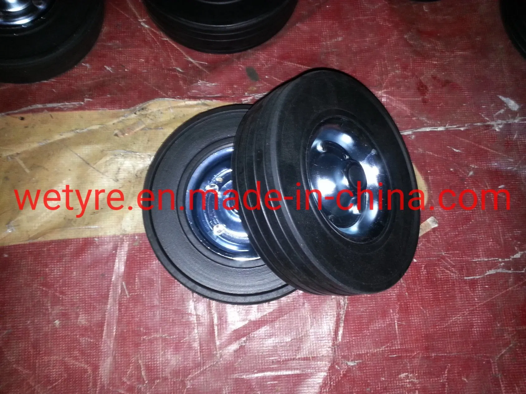High Quality Lifting Jack Wheel Solid Rubber Wheel for European Market