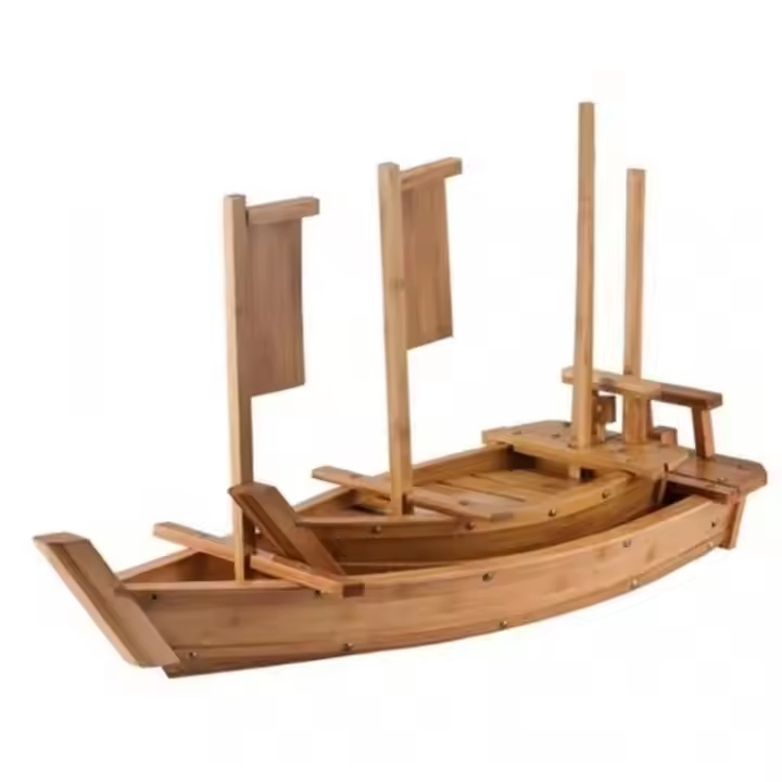 Bamboo & Wood Sushi Boat 90cm