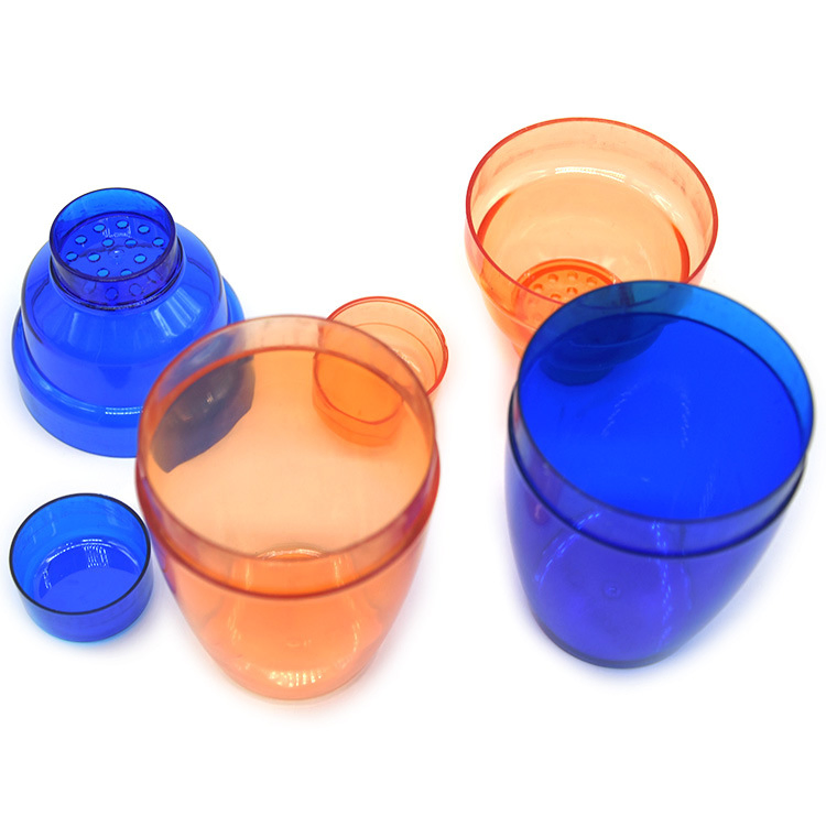 Пластиковый коктейльный шейкер PP с нанесением логотипа