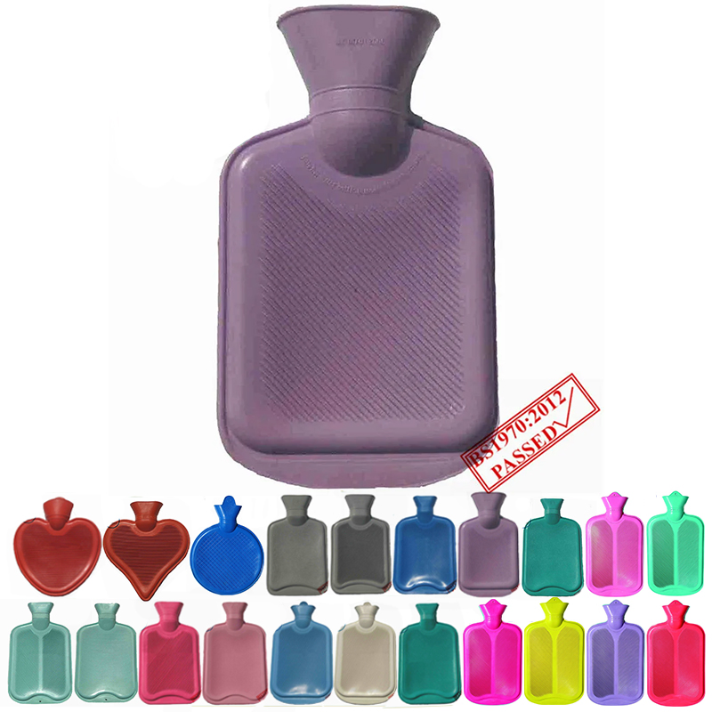 Multi-Colour BS Hot Water Bag Hand Warmer Natural Rubber Hot Water Bottle