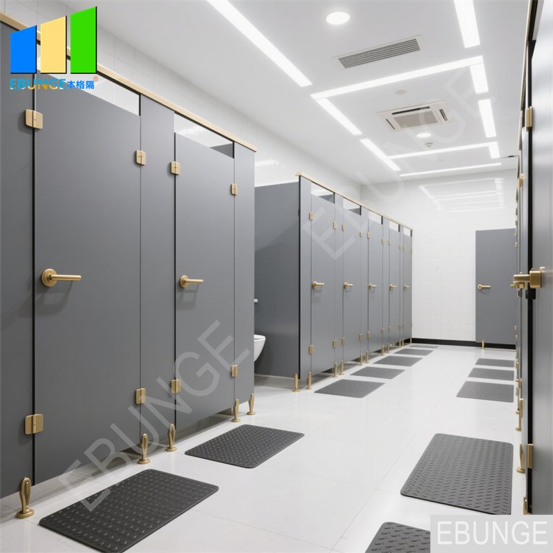 Public Toilet Partition HPL Compact Laminate Shower Cubicle for Gym