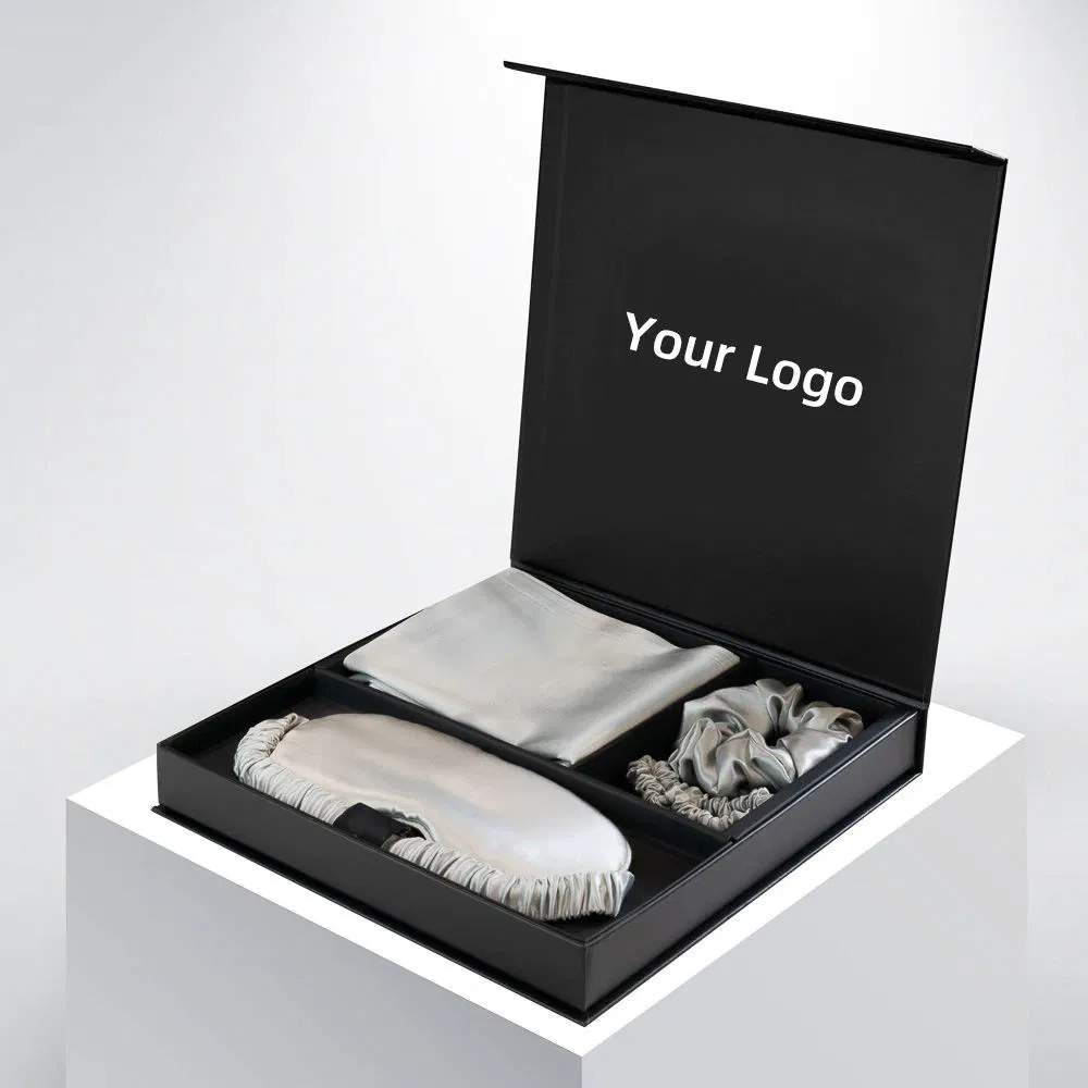 16mm Silk Pillowcases with Logo 100% Pure Silk Eye Mask and Scrunchies