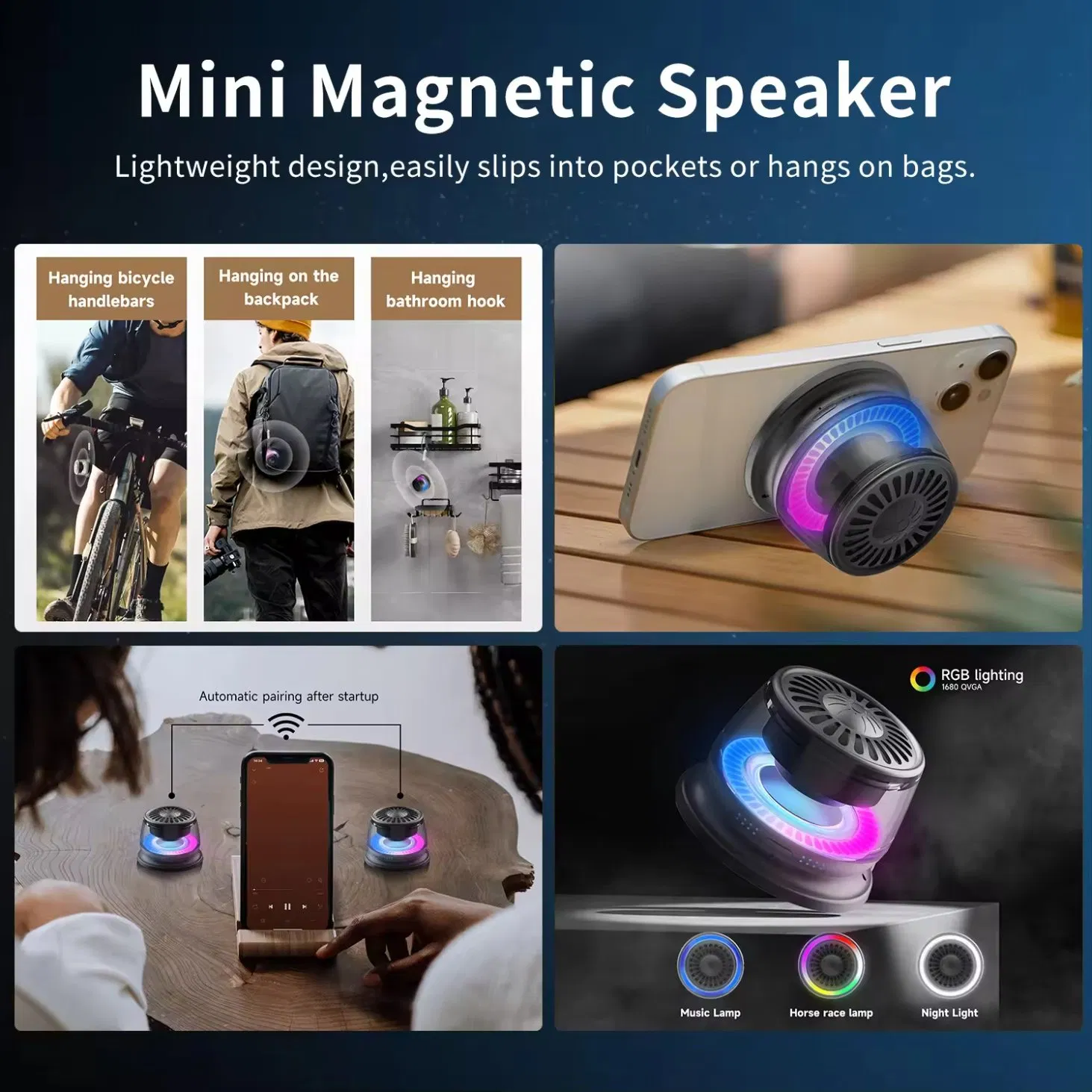 Mgitec De415: Bluetooth-колонка с AI-переводчиком и RGB-подсветкой