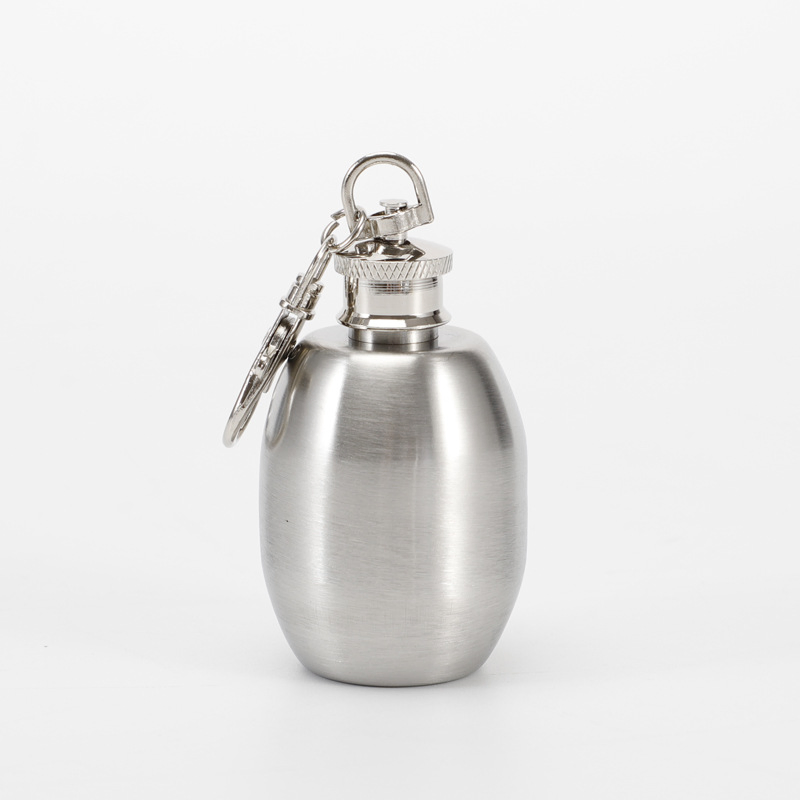 304 Stainless Steel 1oz Portable Flagon Hip Flask Wine Pot with The Hook