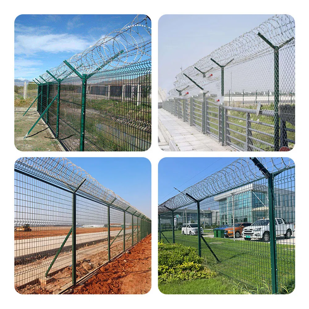 New Mesh Wall Watchtower Razor Barbed Wire Steel Wire Mesh Fence