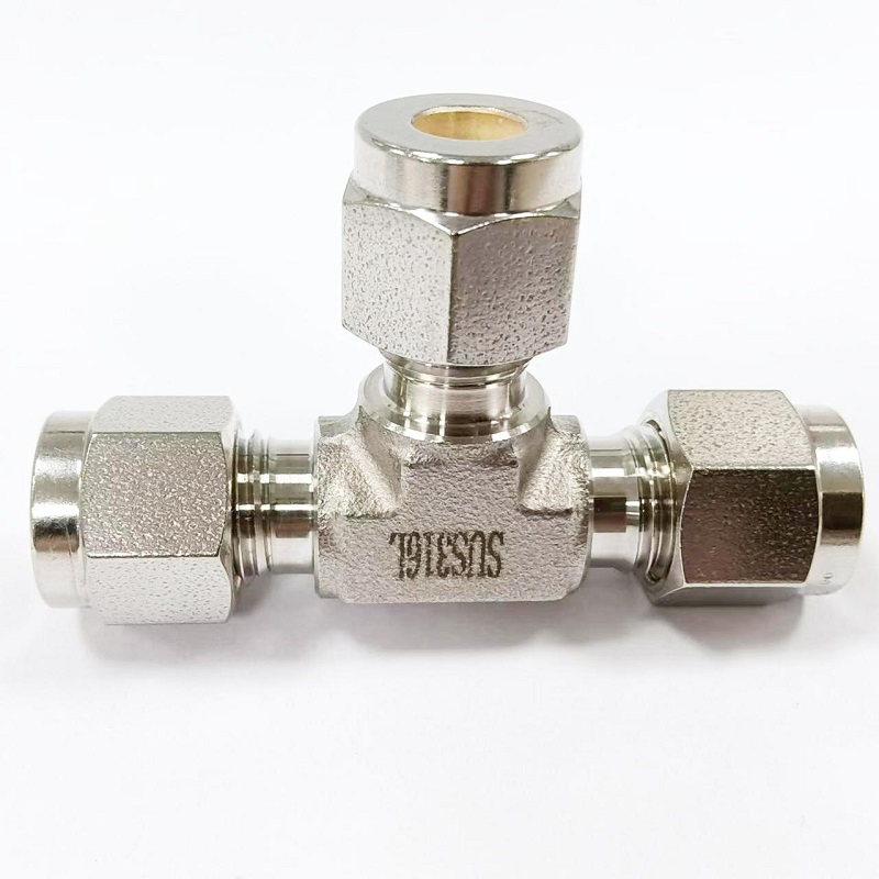 Afklok Cutting Ferrules Stainless Steel Tube Fitting Union Tee ODM OEM