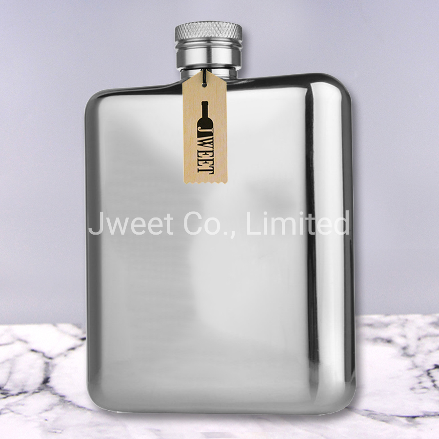 Stainless Steel Novelty Silver Hip Flask 8oz for Liquor