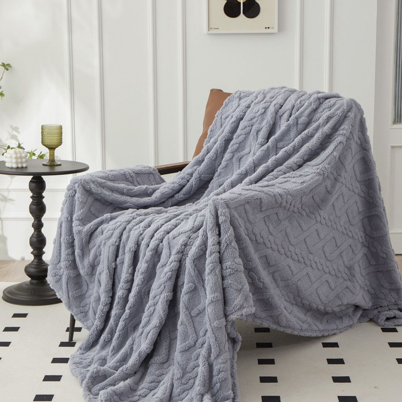 Многоцветный плед для дивана с капюшоном