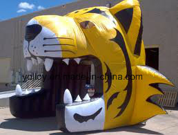 Inflatable Tiger Mascot Tunnel Tent as Sport Entrance