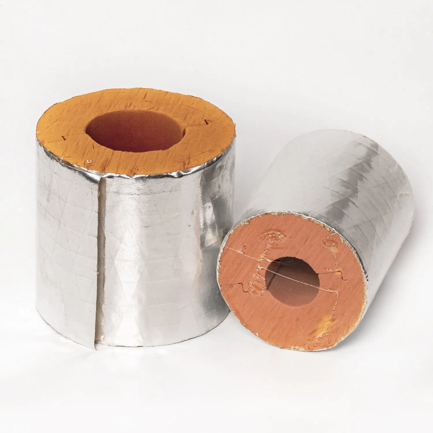 80-150 °C Refractoriness Phenolic Foam Pipe Tube Protected with Aluminum Foil