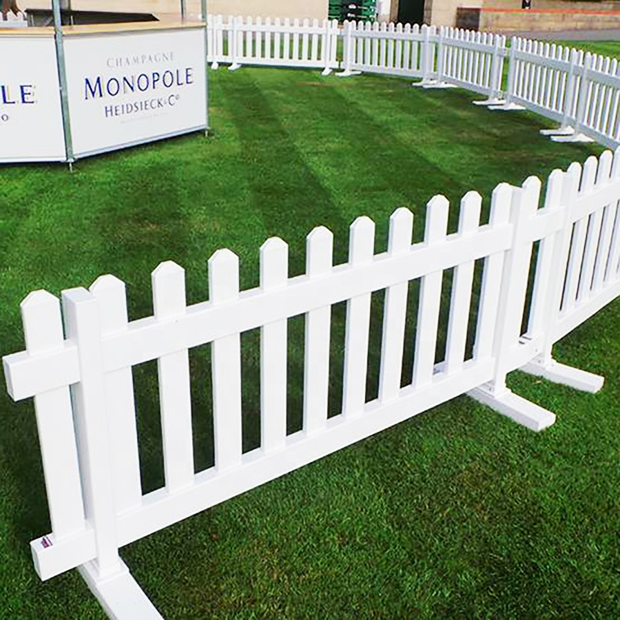 Fentech Widely Used Portable Picket Fence, White Vinyl Temporary Fence