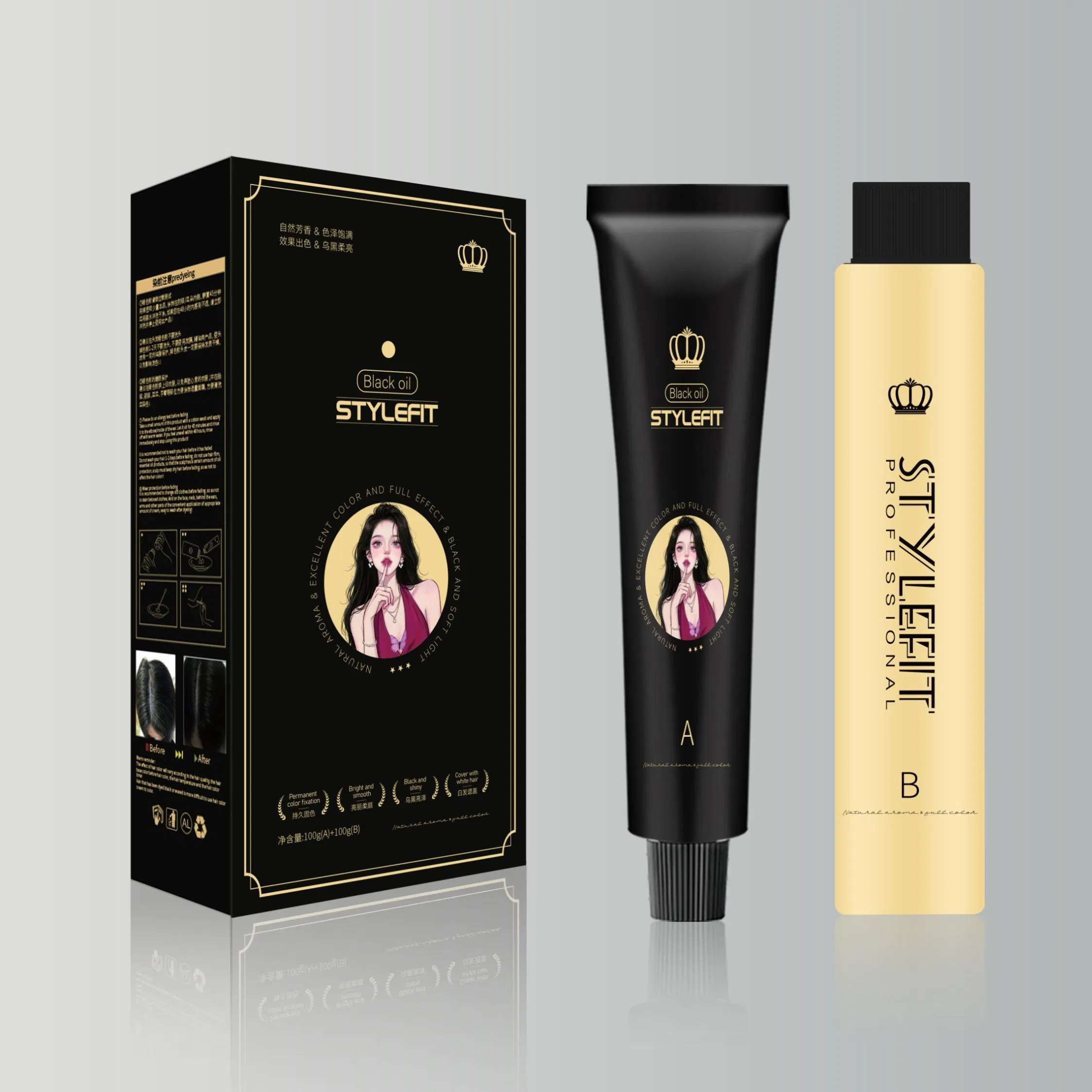 Modern Semi-Permanent Customized Creamy Salon Hair Color Cream