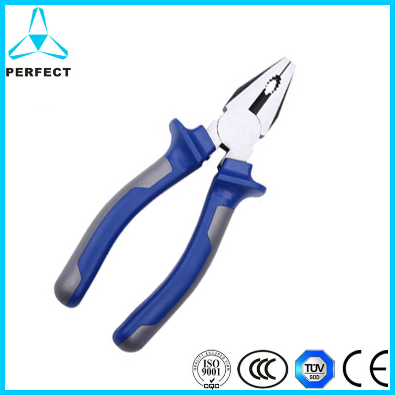PVC Handle Combination Pliers with Side Cutting Jaws