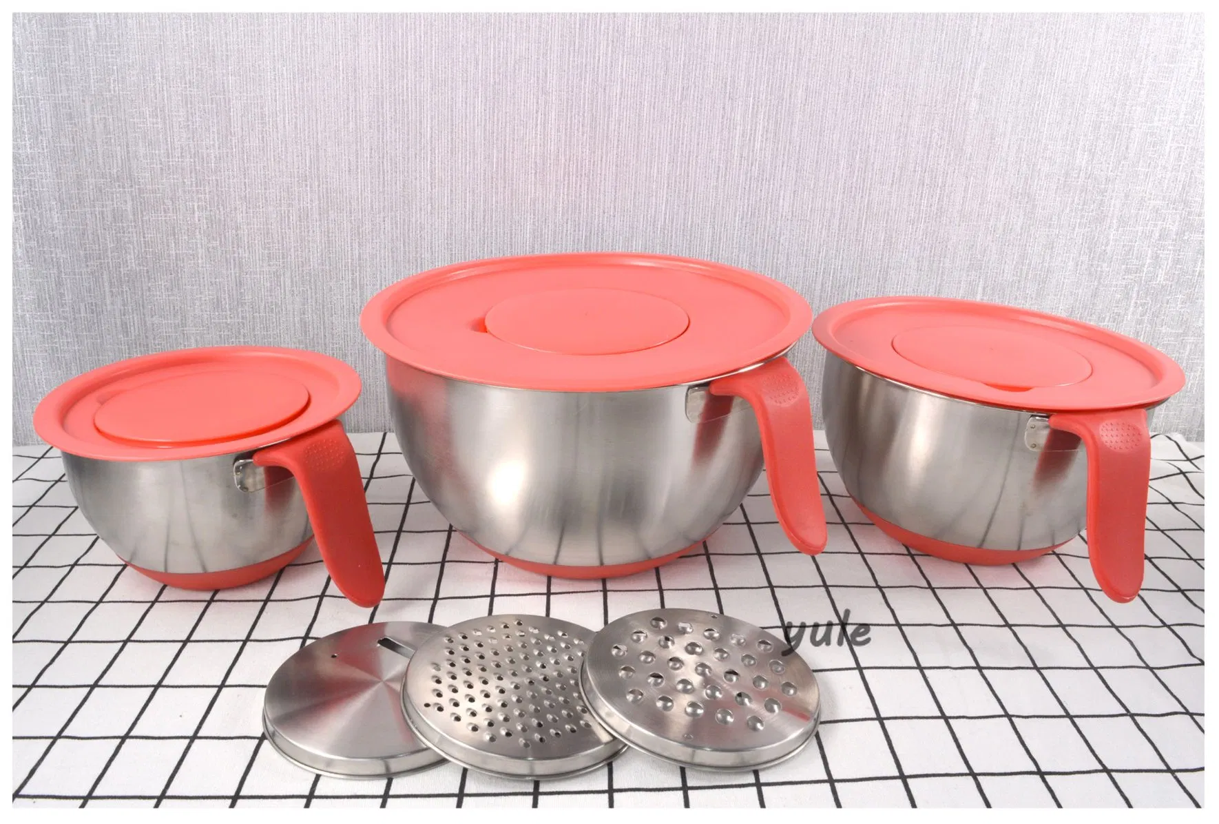 European Top Sale Factory Wholesale Stainless Steel Mixing Bowl with Handle Kitchen Bowl