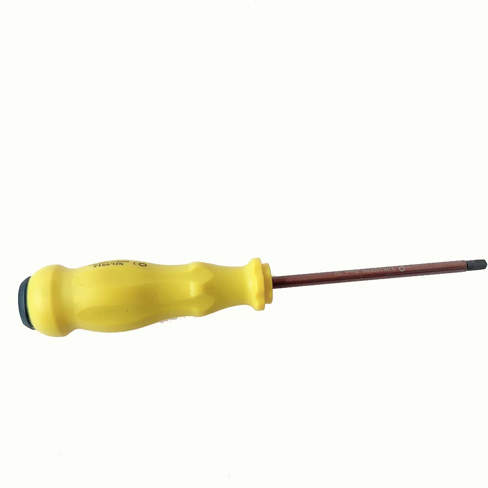 5X100mm Magnetic Tip Cr-V Slotted Head Screwdriver with TPR Handle