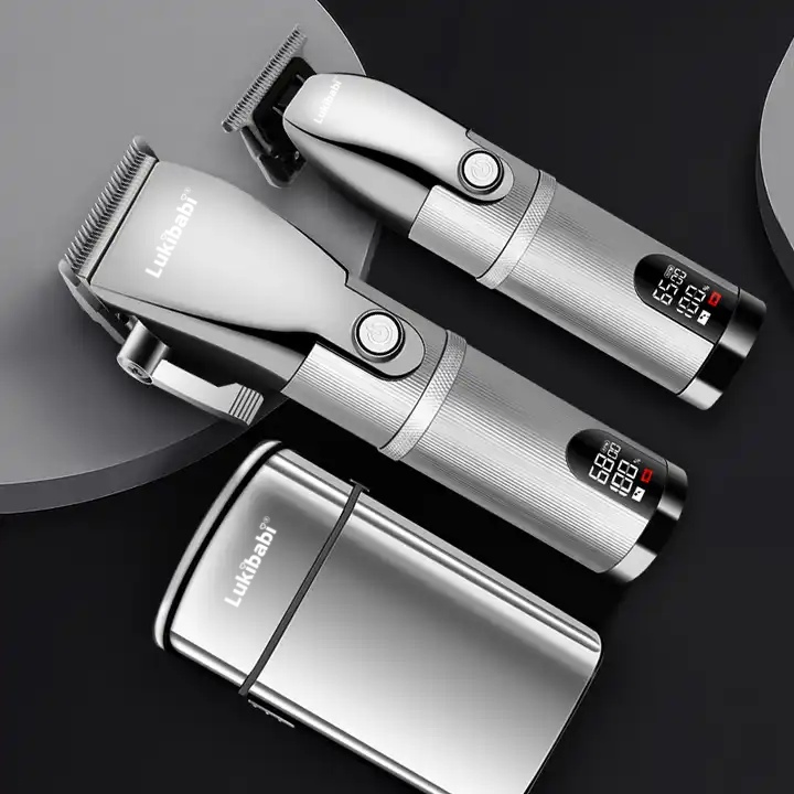 Hair Clipper Customize Professional USB Rechargeable Ceramic Barber Electric Hair Trimmers & Clippers Set