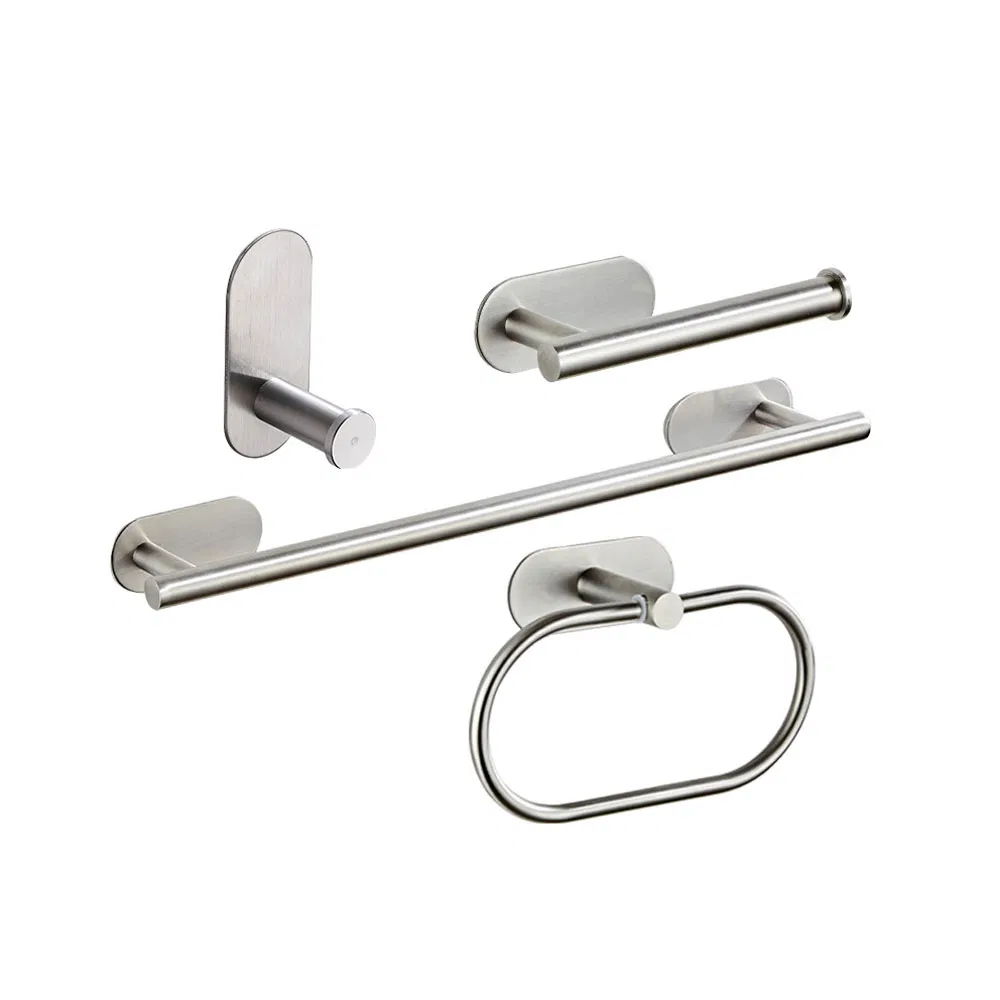 Набор крючков для ванной 4 шт. самоклеящийся, нержавеющая сталь