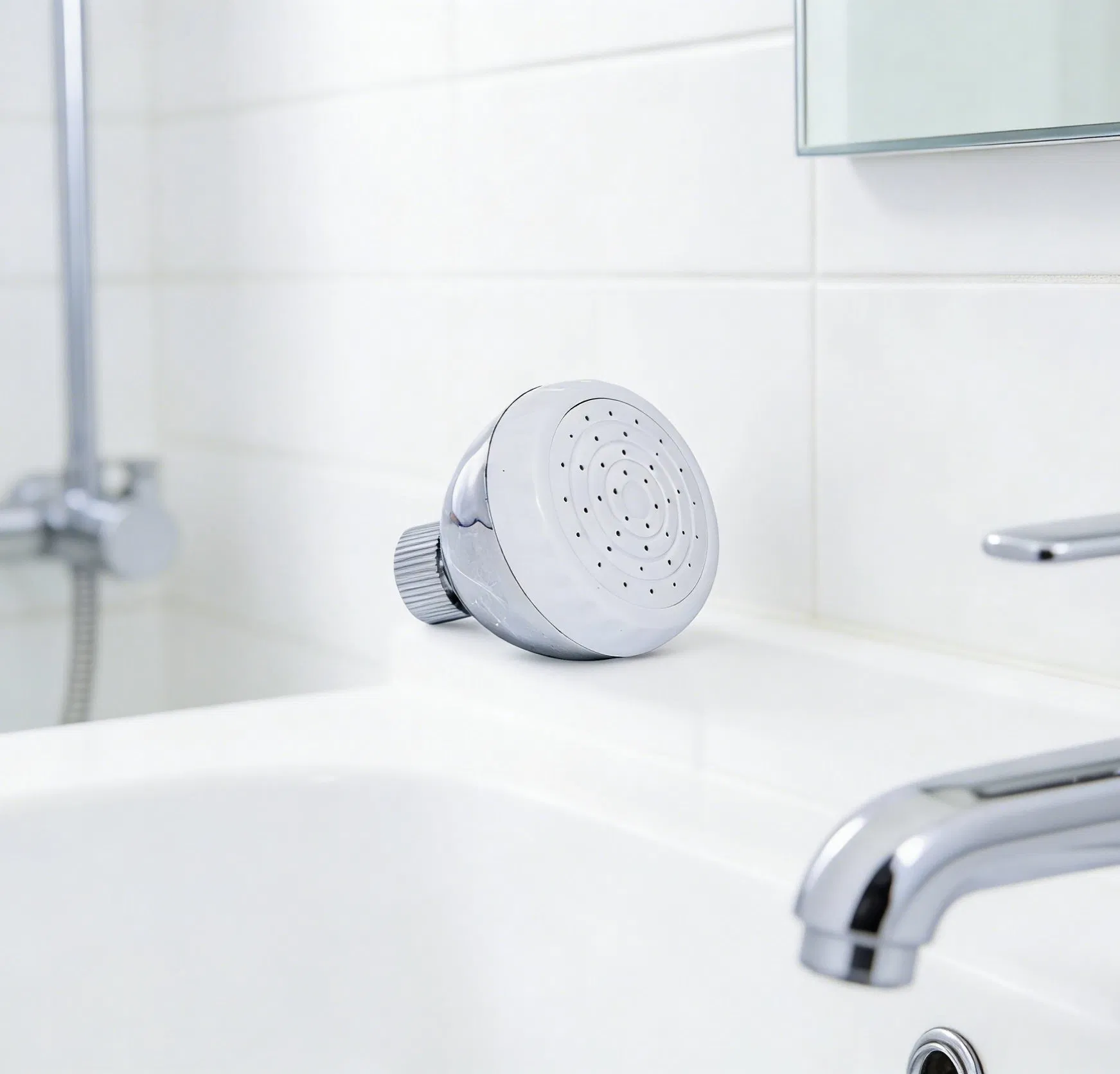 Lightweight Plastic Round Shower Head for Bathroom