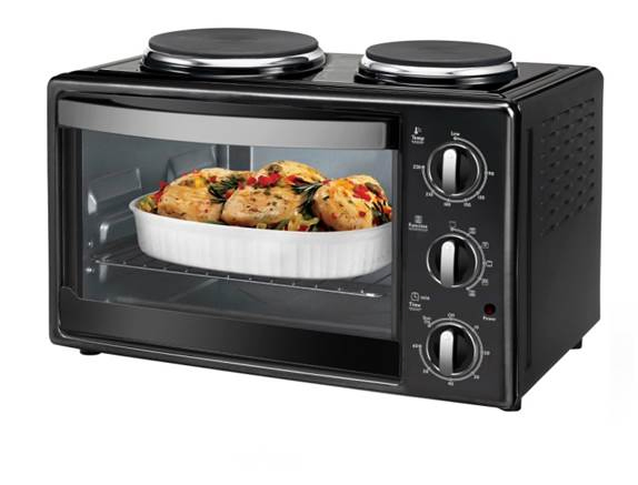 60L 2000W Household Electric Pizza Oven with Convection Rotisserie