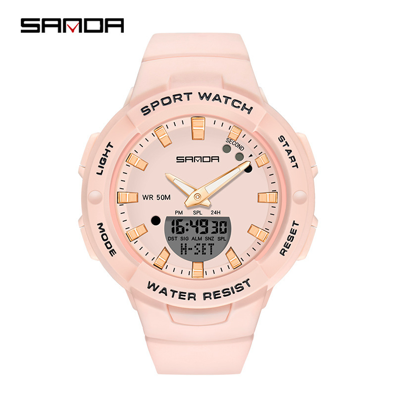 Sanda Multi-Color Wristwatch Fashion Outdoor Casual Unisex Middle School Student Watch