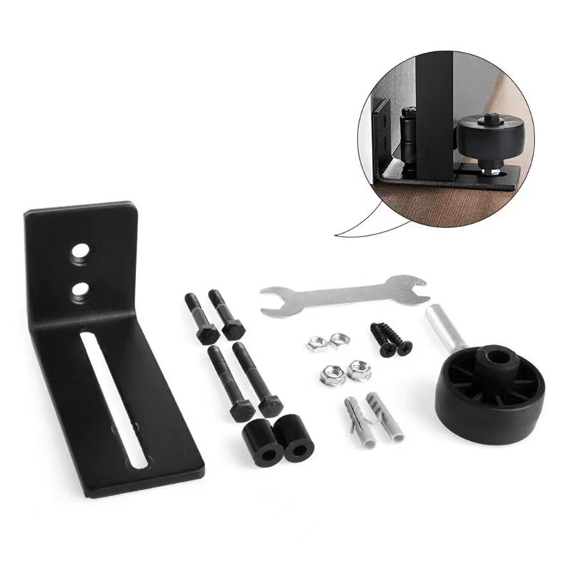 Sliding Barn Door Floor Guide Flush Design Wall Mount Bottom Adjustable Roller Flat Non Scratch Barn Door Hardware