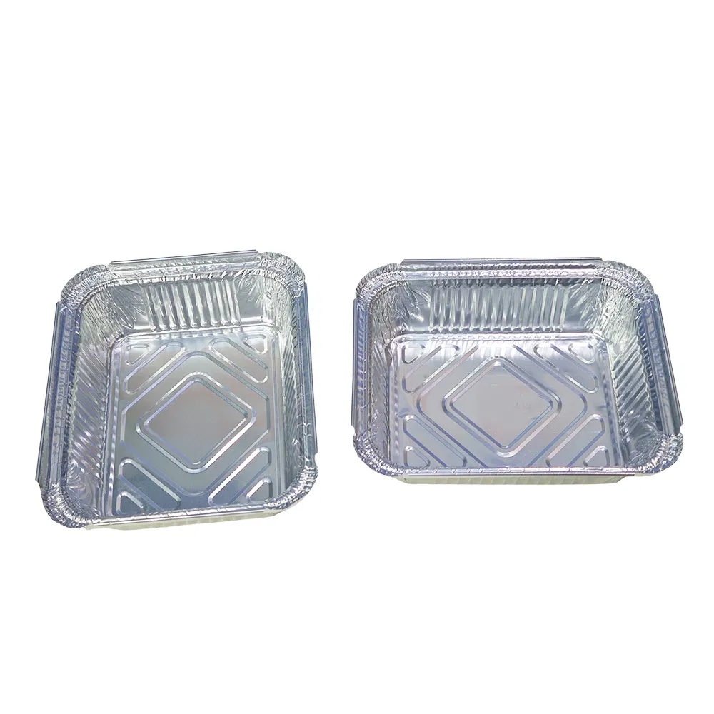 Disposable Aluminum Dishes Lunch Box Food Aluminum Foil Food Container with Foil Covers