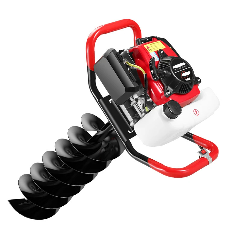 144F Petrol Engine,53CC Post Hole Digger Earth Auger for Holes Digging